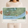 Map of Tinicum, Delaware County, Pennsylvania, 12 x 18 inch unframed archival matte print