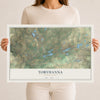 Map of Tobyhanna, Pennsylvania, 12 x 18 inch unframed archival matte print