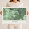 Map of Towanda, Bradford County, Pennsylvania, 12 x 18 inch unframed archival matte print