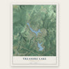 Treasure Lake, Pennsylvania map print, the full design