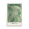 Map of Troutville, Pennsylvania, 12 x 18 inch unframed archival matte print