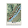 Map of Troy Hill, Pennsylvania, 12 x 18 inch unframed archival matte print