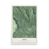 Map of Troy, Bradford County, Pennsylvania, 12 x 18 inch unframed archival matte print