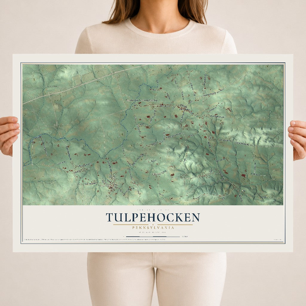 Map of Tulpehocken, Pennsylvania, 18 x 24 inch unframed archival matte print