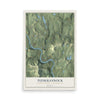 Map of Tunkhannock, Wyoming County, Pennsylvania, 12 x 18 inch unframed archival matte print