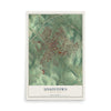 Map of Uniontown, Pennsylvania, 12 x 18 inch unframed archival matte print