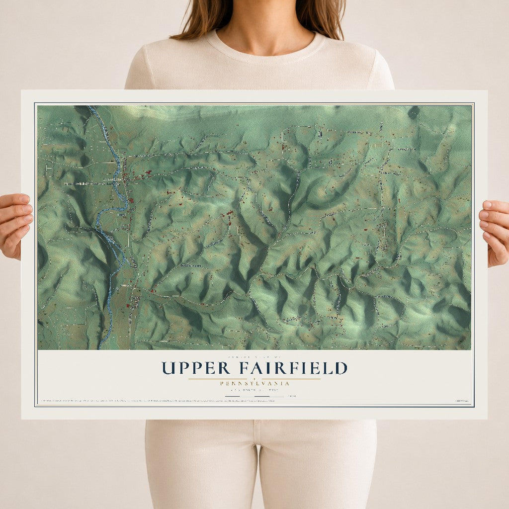 Map of Upper Fairfield, Pennsylvania, 18 x 24 inch unframed archival matte print