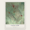 Valley View, Pennsylvania map print, the full design