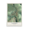 Map of Vanderbilt, Pennsylvania, 12 x 18 inch unframed archival matte print