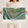 Map of Versailles, Pennsylvania, 12 x 18 inch unframed archival matte print