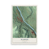 Map of Wampum, Pennsylvania, 12 x 18 inch unframed archival matte print