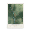 Map of Washingtonville, Pennsylvania, 12 x 18 inch unframed archival matte print