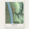 Webster, Pennsylvania map print, the full design