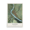 Map of Weissport, Pennsylvania, 12 x 18 inch unframed archival matte print