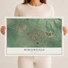 Map of Wernersville, Pennsylvania, 12 x 18 inch unframed archival matte print
