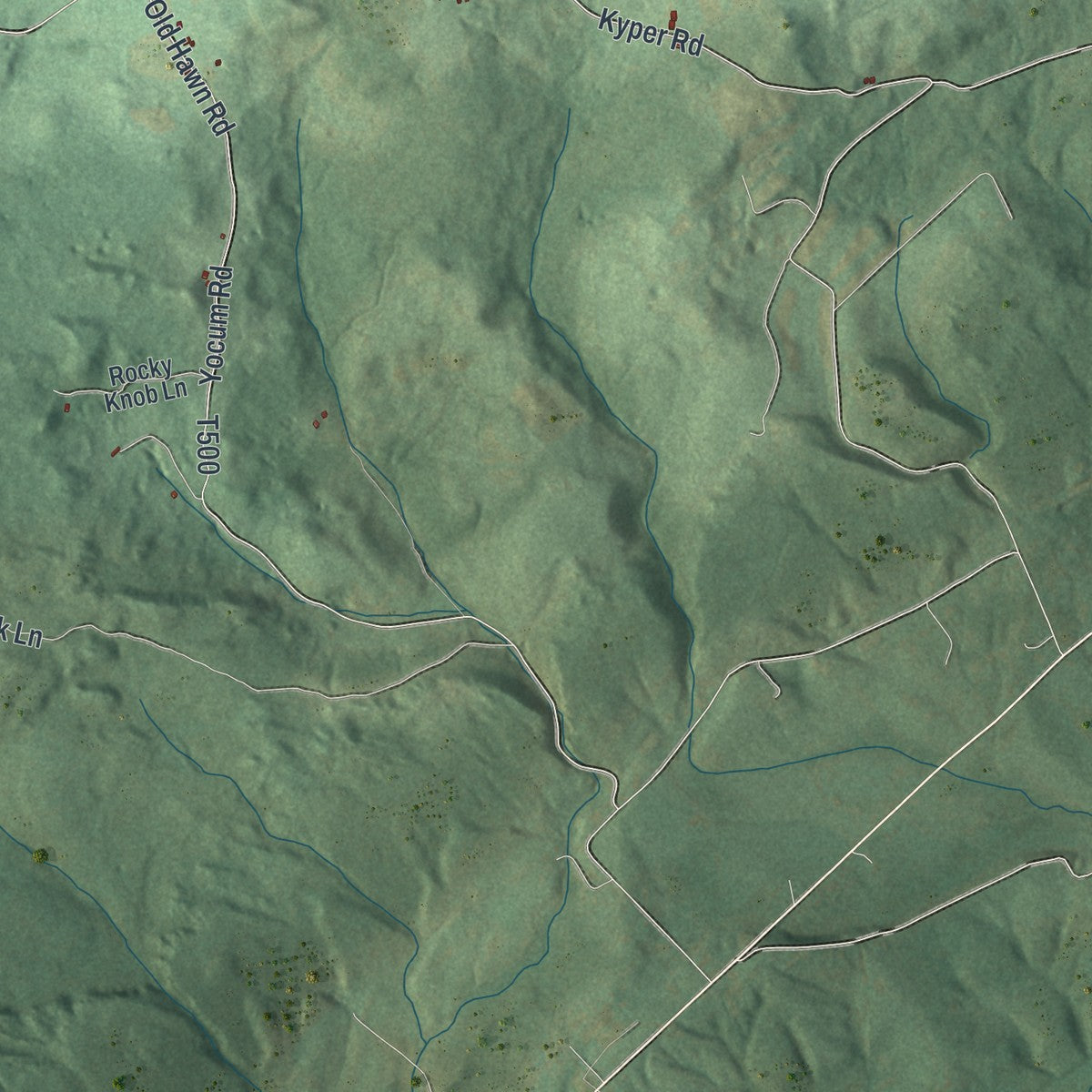 Second close-up of the map of West, Pennsylvania print showing more streets and buildings