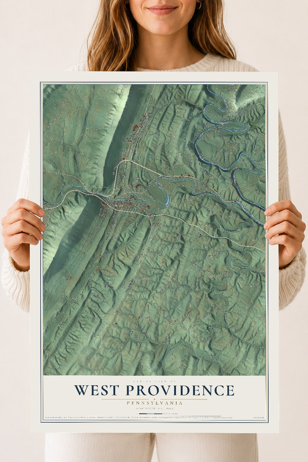 Map of West Providence, Pennsylvania, 18 x 24 inch unframed archival matte print