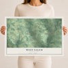 Map of West Salem, Pennsylvania, 12 x 18 inch unframed archival matte print
