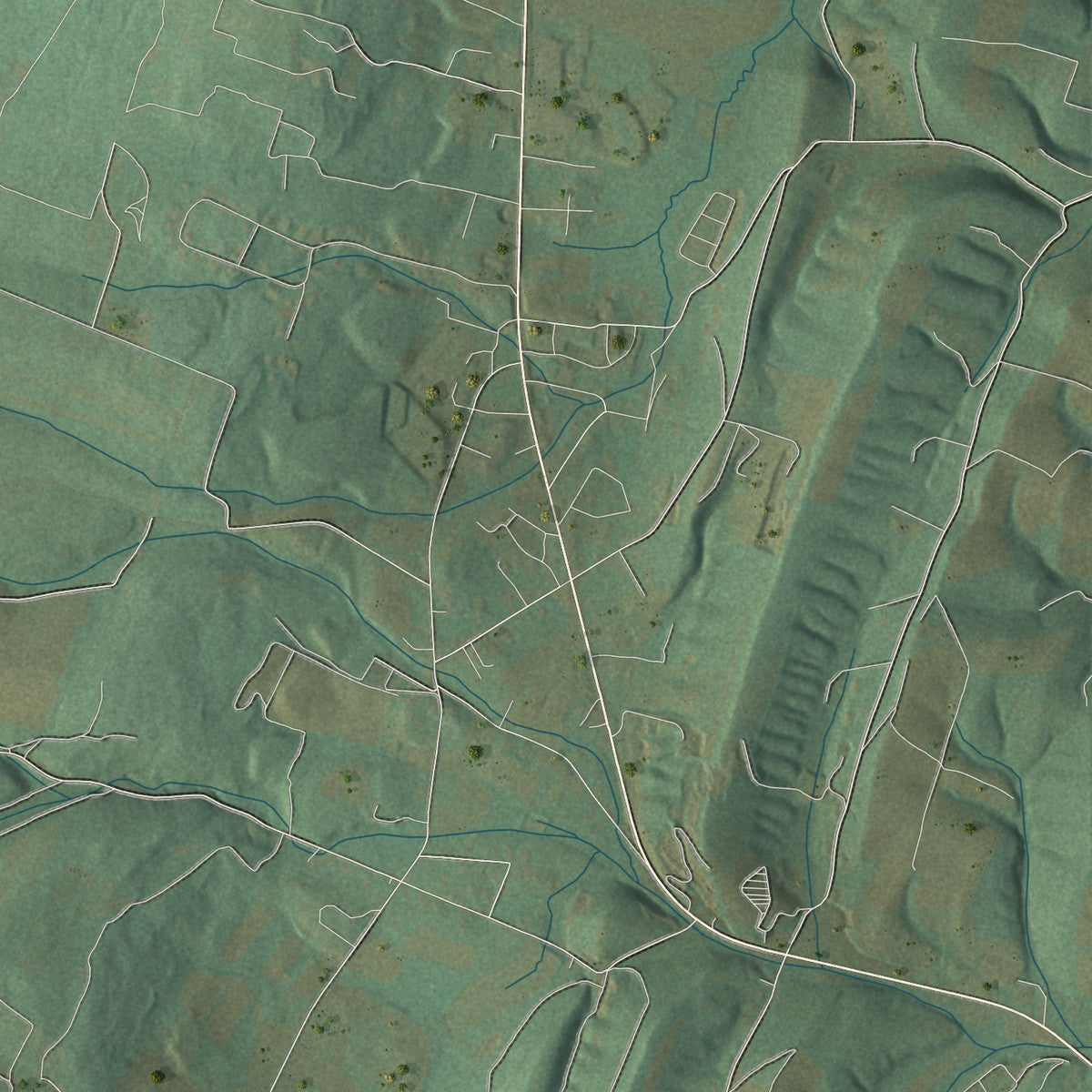 Close-up of the map of West St. Clair, Pennsylvania print showing street and building detail