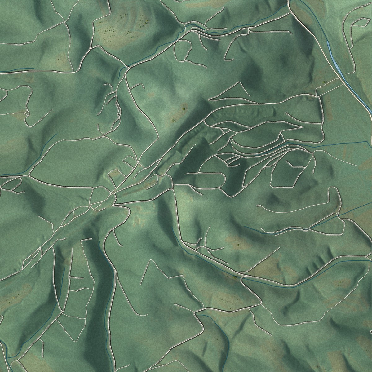 Second close-up of the map of West St. Clair, Pennsylvania print showing more streets and buildings
