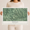 Map of Whiteley, Pennsylvania, 12 x 18 inch unframed archival matte print