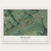 Wingate, Pennsylvania map print, the full design