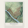 Wissahickon, Pennsylvania map print, the full design