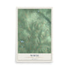 Map of Worth, Mercer County, Pennsylvania, 12 x 18 inch unframed archival matte print