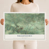 Map of Wrightstown, Pennsylvania, 12 x 18 inch unframed archival matte print