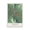Map of Youngsville, Pennsylvania, 12 x 18 inch unframed archival matte print
