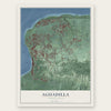 Aguadilla, Puerto Rico map print, the full design