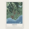 Arroyo, Puerto Rico map print, the full design