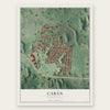 Cabán, Puerto Rico map print, the full design