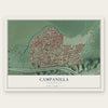 Campanilla, Puerto Rico map print, the full design