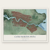 Caño Martin Peña, Puerto Rico map print, the full design