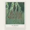 El Mangó, Puerto Rico map print, the full design
