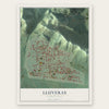 Lluveras, Puerto Rico map print, the full design