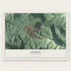 Lomas, Puerto Rico map print, the full design
