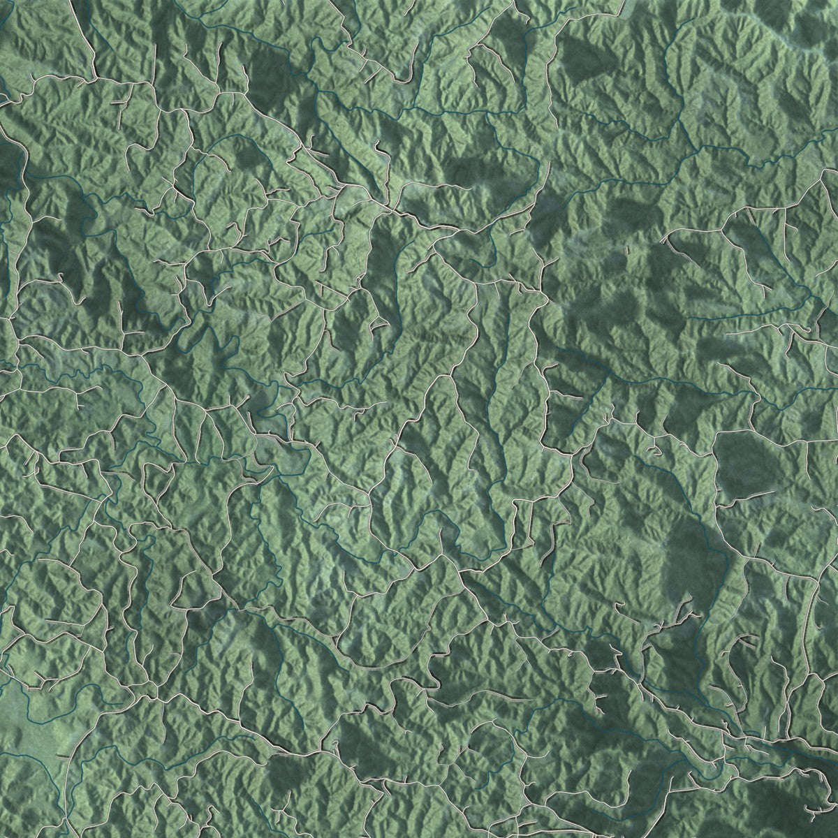 Close-up of the map of Patillas, Puerto Rico print showing street and building detail