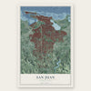 San Juan, Puerto Rico map print, the full design