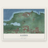 Sandin, Puerto Rico map print, the full design
