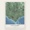 Santa Isabel, Puerto Rico map print, the full design