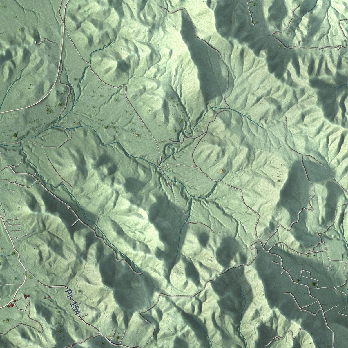 Close-up of the map of Santa Isabel, Puerto Rico print showing street and building detail
