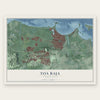 Toa Baja, Puerto Rico map print, the full design