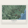 Yabucoa, Puerto Rico map print, the full design