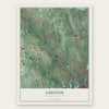 Ashton, Rhode Island map print, the full design
