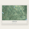 Greene, Rhode Island map print, the full design