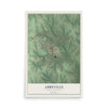 Map of Abbeville, South Carolina, 12 x 18 inch unframed archival matte print