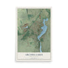 Map of Arcadia Lakes, South Carolina, 12 x 18 inch unframed archival matte print
