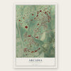 Arcadia, South Carolina map print, the full design